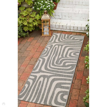 County Zebra Grey In-Outdoor Flatweave Runner-Melrose-Rug Love - The Most Loved Rug Store